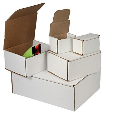 White Corrugated Mailers MANY SIZES 50 100 200 Shipping Packing Boxes Box Mailer $39.95