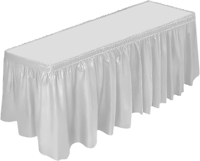 #ad Table Skirt 29 in X 14 Ft BPA Free Plastic Tableskirt Disposable Reusable $13.11