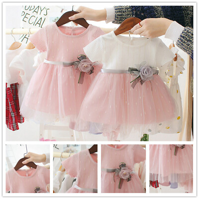 #ad Newborn Baby Girl Lace Flower Dresses Christmas Tulle Dress Party Princess Dress $10.55