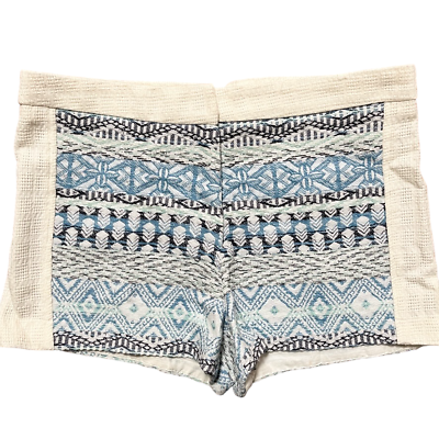 #ad QUINN Geometric Printed Embroidered Boho Short Shorts Aztec Tribal WOMEN#x27;S 6 $15.95