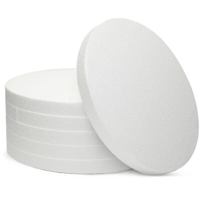 #ad 6 Pack Foam Circles for DIY Crafts Round White Discs for Art Projects 12x1 In $21.99