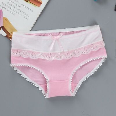 #ad #ad Girls Solid Lace Panties Children Teenager Cotton Lingerie Underpants 4pcs Lot $14.32