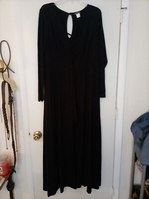 #ad Venus XL Black Maxi Dress With Shorts. Sexy Stretch $31.00