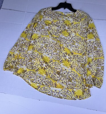 #ad Umgee Women’s Blouse Size Small Boho Floral Shirt Top Beach Festival Multicolor $15.99