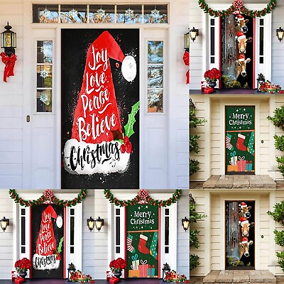 #ad Party Dresses for Teens Christmas Door Cover Decoration Tapestry Holiday Party $14.14