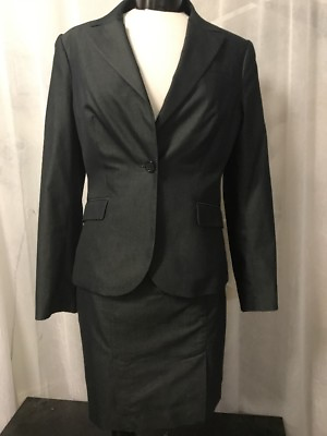 #ad The Limited Blue Skirt Suit Women#x27;s Fully Lined Split Size 4 amp; 10 $50.00