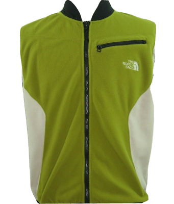 #ad The North Face Mens Full Zip Fleece Vest Medium Green Beige TNF Warm Sleeveless $33.33