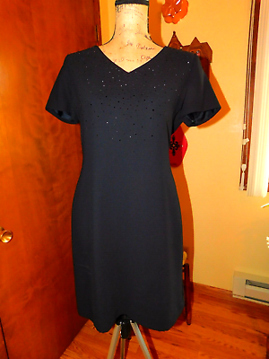 #ad Women#x27;s Jones New York Black Cocktail Dress with Sparkles on Top Size 10P $15.00