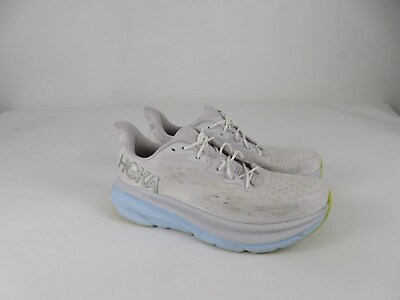 Hoka One One Clifton 9 Womens 10 B Shoes Running Walking Gray Blue 1127896 NCIW $89.95