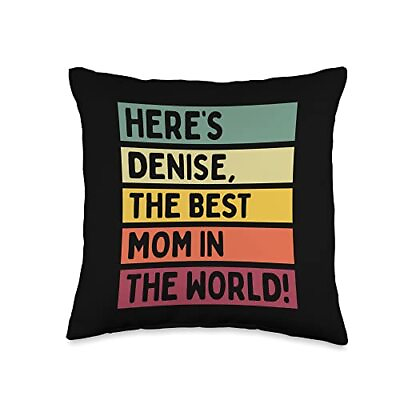 #ad Here#x27;s Denise The Best Mom in The World Mother#x27;s Day Retro Throw Pillow 16x1... $30.90