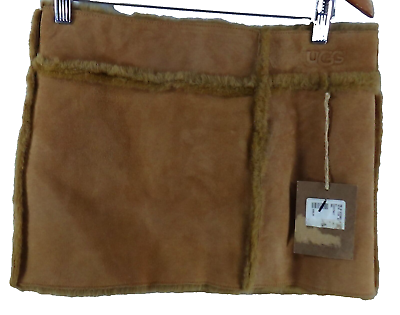 #ad UGG Australia Genuine Faux Fur Lined Leather Skirt Women’s Size S P NEW W TAG $59.99