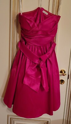 #ad Calvin Klein Strapless Pink Cocktail Dress Midi size 12 $179.00