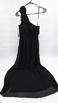 #ad #ad Ever Pretty Dress Womens 4 Black One Shoulder Long Evening Formal Zip Ruffle $39.99