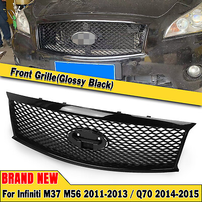 Front Bumper Grille Mesh Cover For Infiniti M37 M56 2011 2013 2012 Q70 2014 2015 $132.43