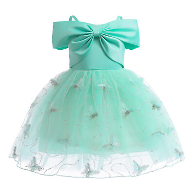 #ad Kids Flower Girls Princess Tutu Dress Bow Bridesmaid Birthday Party Pageant Gown $20.47