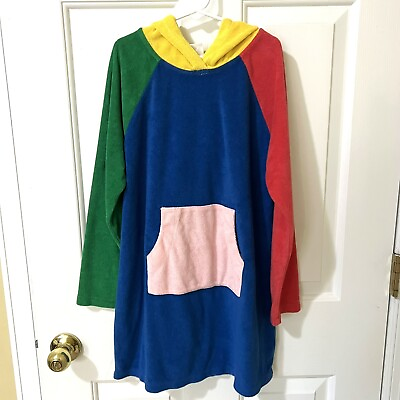 Hanna Andersson Color Block Terry Cover Up dress 10 140 cm $20.00