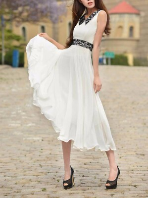#ad Custom Made To Order Sleeveless High Waist Chiffon Cocktail Dress plus1x 10xY785 $229.99