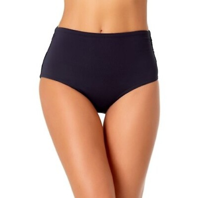#ad #ad Anne Cole XS Bikini Bottoms High Waist Navy Swimsuit Convertible $54 NEW $15.00