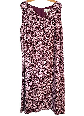 #ad Judith Hart Dress Size 20W Pink Multi Floral Long Women Dress $27.99