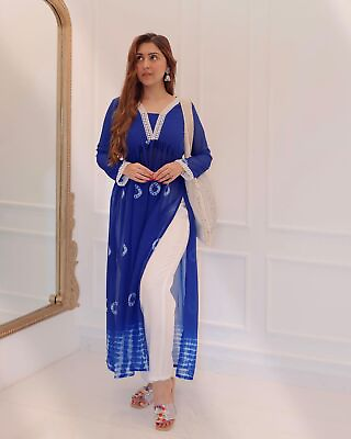 #ad #ad Beautiful Designer Kurta Pant Set Maxi Dress Women Bollywood Tunic Long Kurti $31.19