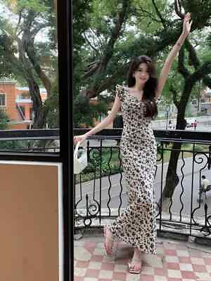 #ad #ad Sweet Printing Midi Dresses for Women Sleeve Girls Cute Floral Ruffles Beach $35.45