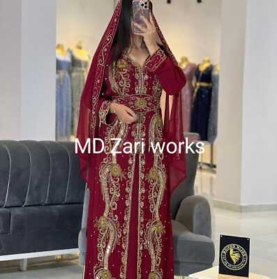 #ad Royal Dubai Moroccan Abaya Kaftan Modern Islamic Farasha Long For Women Dresses $65.99