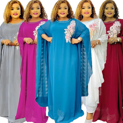 #ad Moroccan Kaftan Maxi Dress Sets Women Dubai African Dashiki Party Abaya Dresses AU $52.88