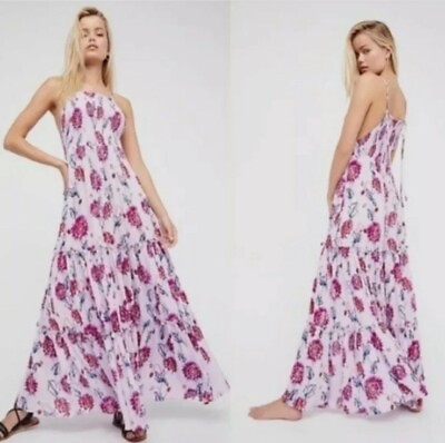#ad Free People Intimately Garden Lavender Boho Floral Maxi Dress XS $55.00