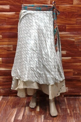 #ad #ad Reversible Multi Layer Skirt Women#x27;s Silk Sari Skirt Long Magic Wrap Skirt 2015 $22.95
