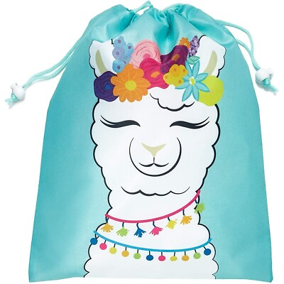 #ad #ad 12x Drawstring Llama Party Favor Bags for Fiestas and Birthday Parties 10x12quot; $15.89