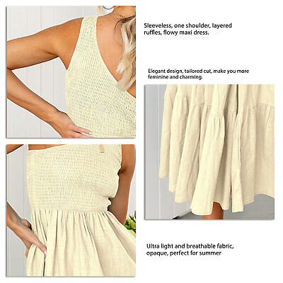 #ad Tiered Ruffle Flowy Skirt For Beach Wedding Club Holiday Dress $23.76