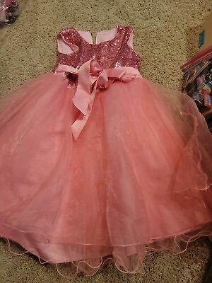 Girls pink frill Dress size 6 8 $12.99