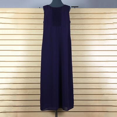 #ad Studio 1 Chiffon Maxi Dress 18 Purple Lined Polyester Long $10.72