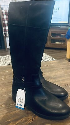 #ad NWT Women’s Riding Boot 8.5 Wide Width Time And Tru $15.00