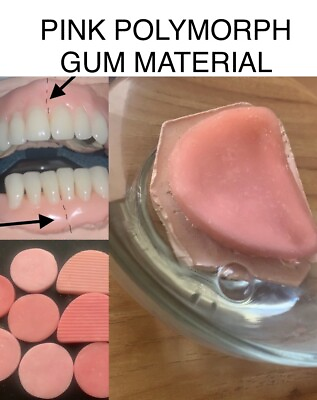 DIY Dentures: Pink Gum Material Polymorph Beads For Denture Replacement Reline $28.00