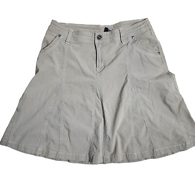 #ad Kuhl A Line Vala Skirt Size 8 Khaki Beige Outdoor Short Knee $19.99