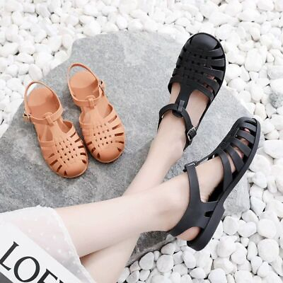#ad New Melissa Flat Sandals for Women in Summer Beach Shoes $19.98
