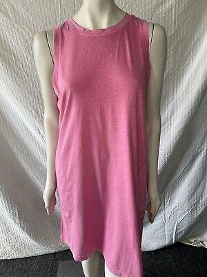 #ad #ad Old Navy Sleeveless Above Knee Side Pockets Pink T shirt Beach Dress Size XL $18.99