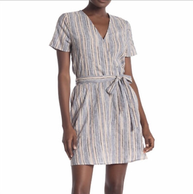 #ad Susina Blue amp; Pink Striped Casual dress Nordstrom Size Large NWT $20.00