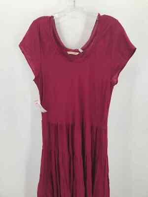 #ad Pre Owned Soft Surroundings Red Size Large Maxi Short Sleeve Dress $28.99