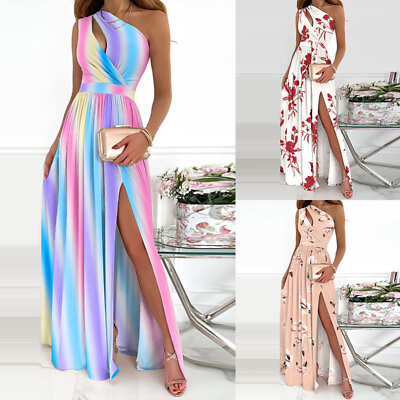 #ad #ad Women#x27;s Elegant Evening Dress Party Dress Shoulder Slit Dress Ball Gown Clubwear $17.09