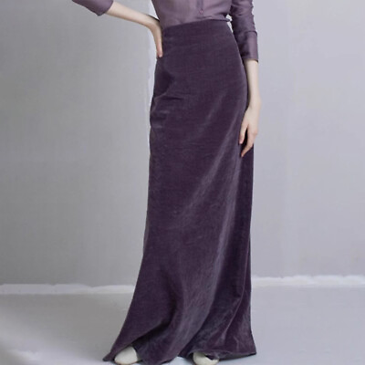 #ad THE ROW Spring Autumn Women High Waist Loose Solid Color Half Skirt Long Dress $153.93