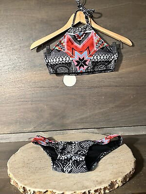 Women#x27;s High Neck Bikini Top BOTTOMS SIZE SMALL OR LARGE CUPS MULTICOLOR NWOT $9.99