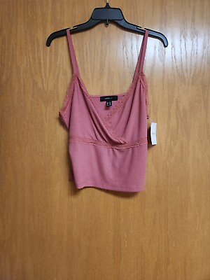#ad Forever 21 Pink Tank Crop Top. NWT. Junior Plus. Size XS. Cute. $11.90