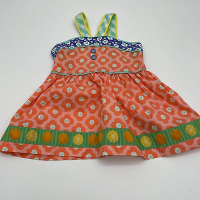 #ad #ad MATILDA JANE Bright Citrus Themed Sleeveless Summer Dress Girls Sz 8 $20.95