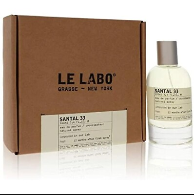 3.4 Oz 100 ML Santal 33 by Le Labo for Unisex Eau de Parfum Spray New With Box $85.00