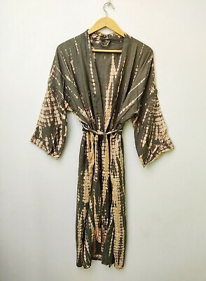 #ad Tie Dye Kimono Long Open Front Beach Boho Duster Swimsuit Flowy Maxi Cover Up $44.99