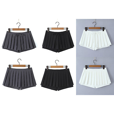 #ad Pleated Mini Skirts Women School Girl A line Skirt Tennis Sports Skort Uniform $6.43