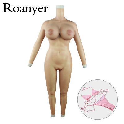 Roanyer Silicone H Cup Breast Form Body SuitBikini For Crossdresser Drag Queen $440.00