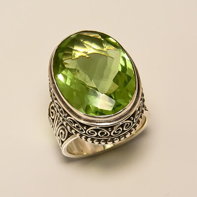 Women Wedding Party Ring Gift 925 Silver Green Cubic Zirconia Fashion Jewelry C $2.83